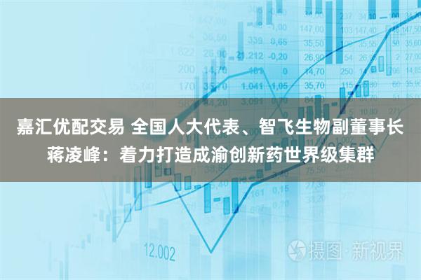 嘉汇优配交易 全国人大代表、智飞生物副董事长蒋凌峰：着力打造成渝创新药世界级集群