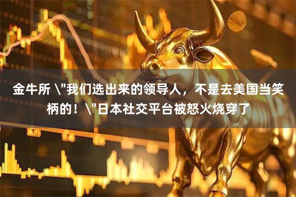 金牛所 ＂我们选出来的领导人，不是去美国当笑柄的！＂日本社交平台被怒火烧穿了