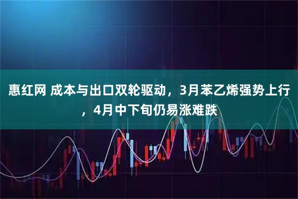 惠红网 成本与出口双轮驱动，3月苯乙烯强势上行，4月中下旬仍易涨难跌